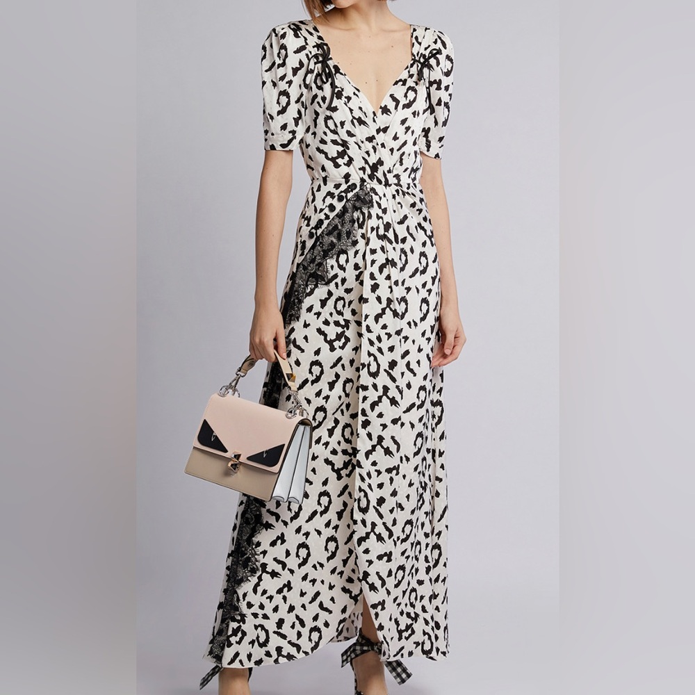 Self portrait leopard dress size 10 EUC